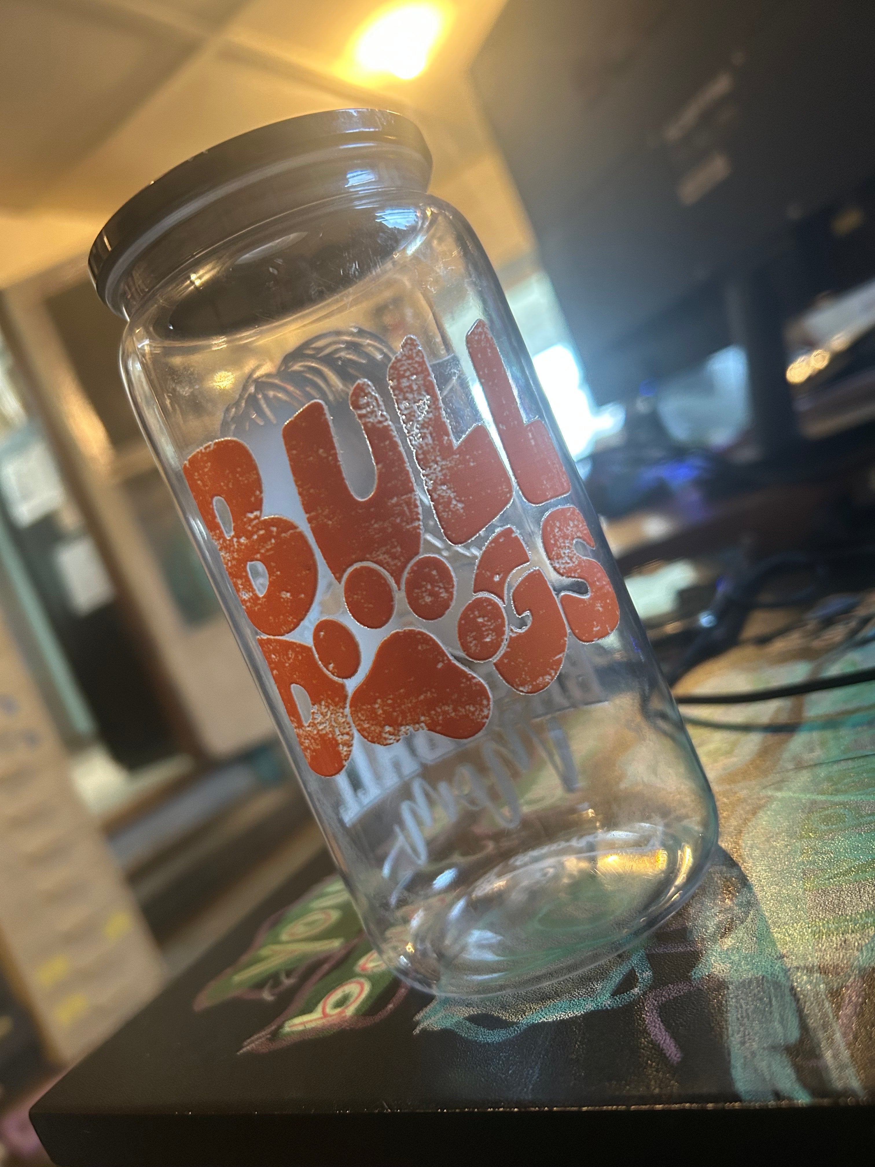 Bulldog Baseball Momma Plastic Cup