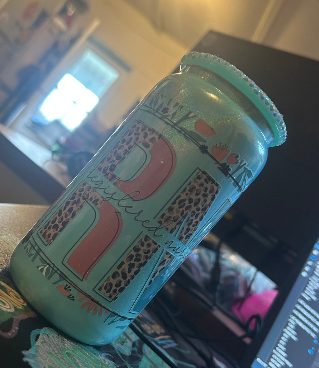 Registered Nurse Teal Plastic Cup