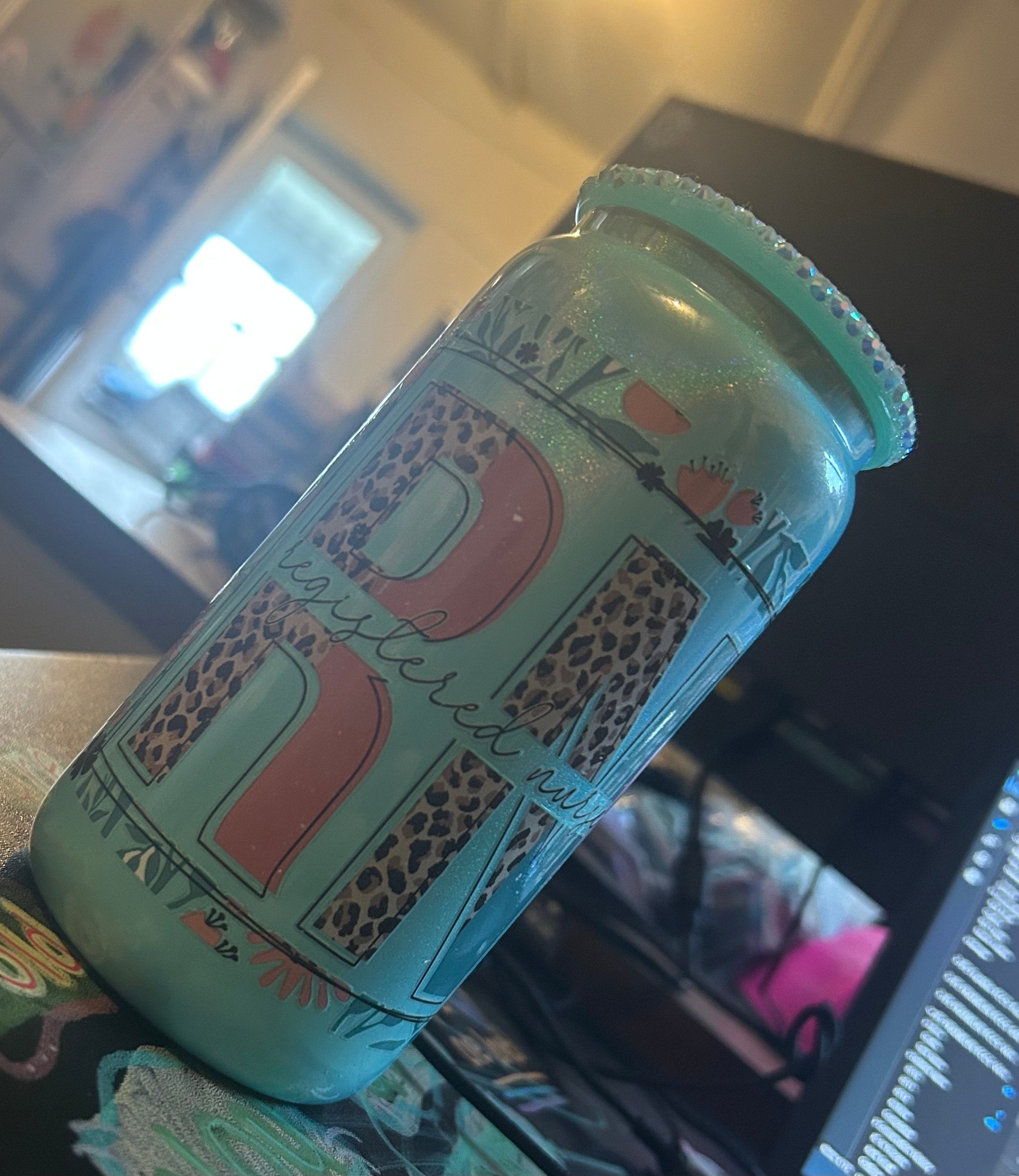 Registered Nurse Teal Plastic Cup