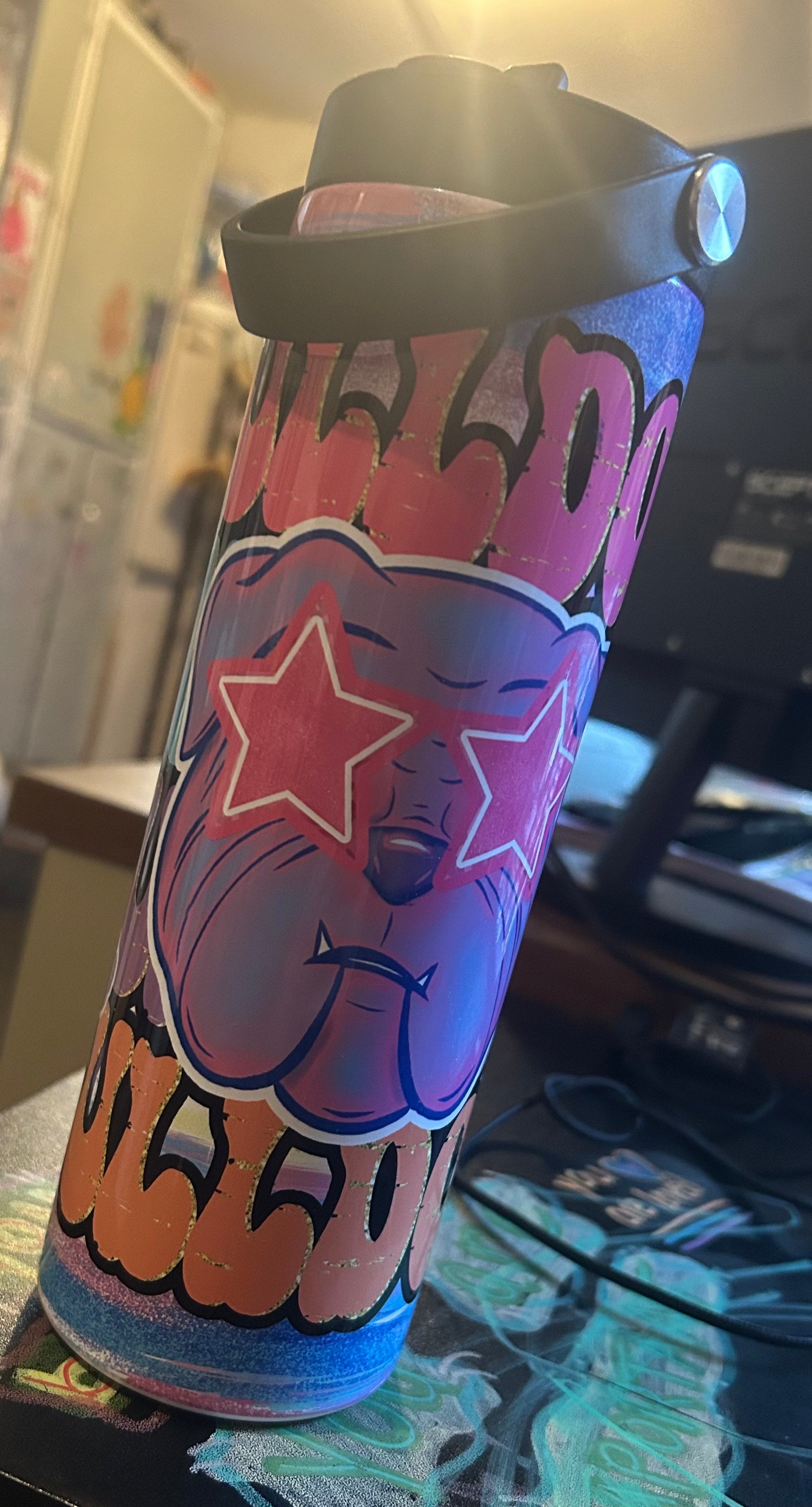 BLACK FRIDAY BULLDOG WATER BOTTLE