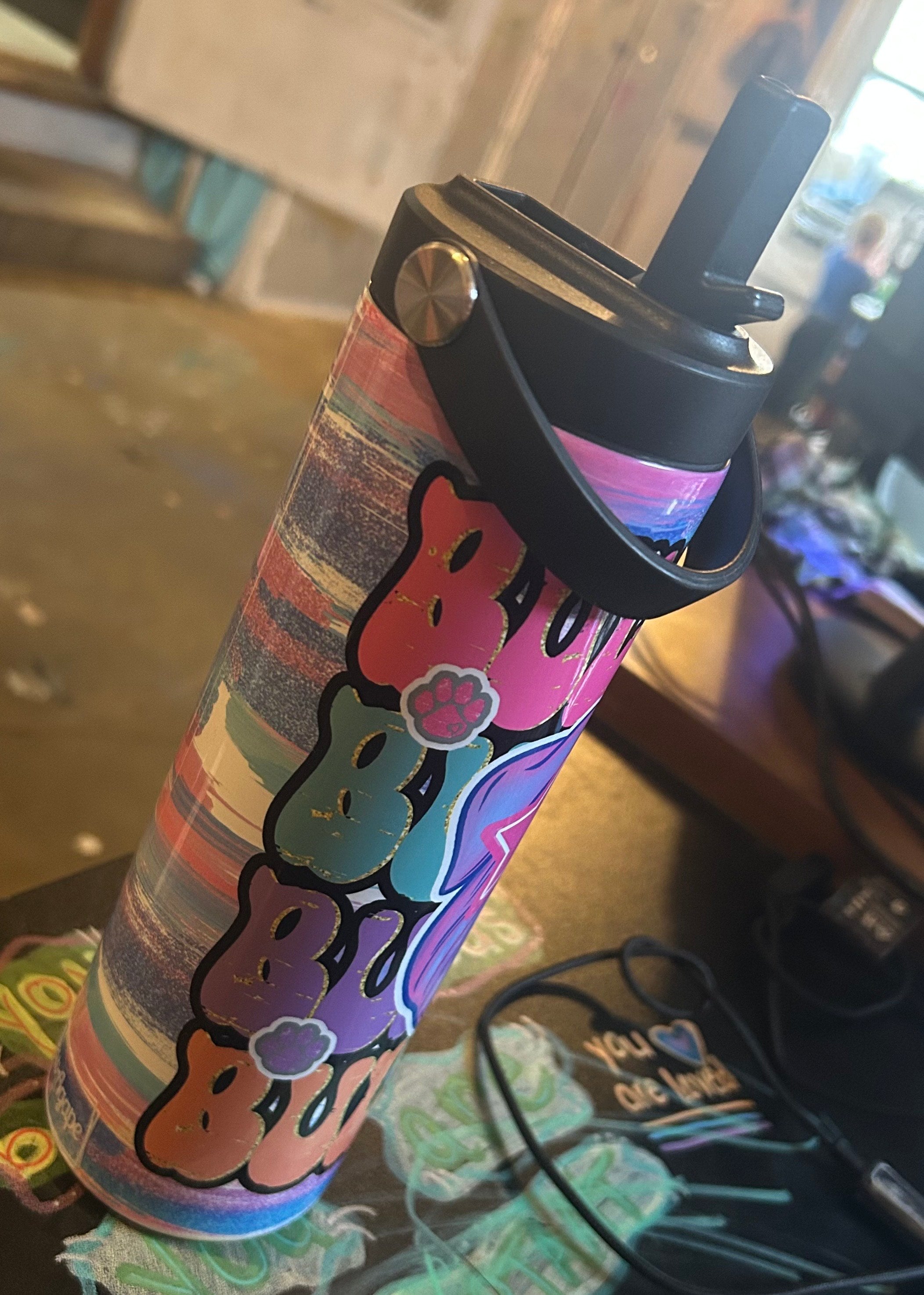 BLACK FRIDAY BULLDOG WATER BOTTLE