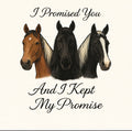 "I PROMISED YOU AND I KEPT MY PROMISE" 3-HORSE SWEATSHIRT