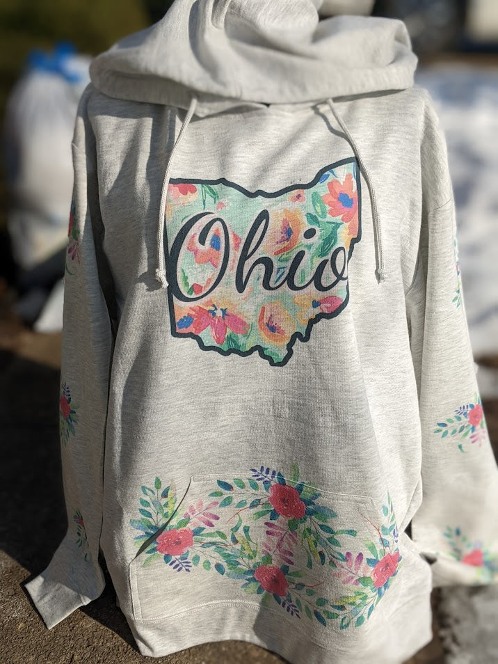 Floral Ohio Hoodie