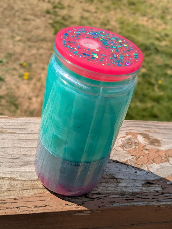 Teal and Pink Lava Cup