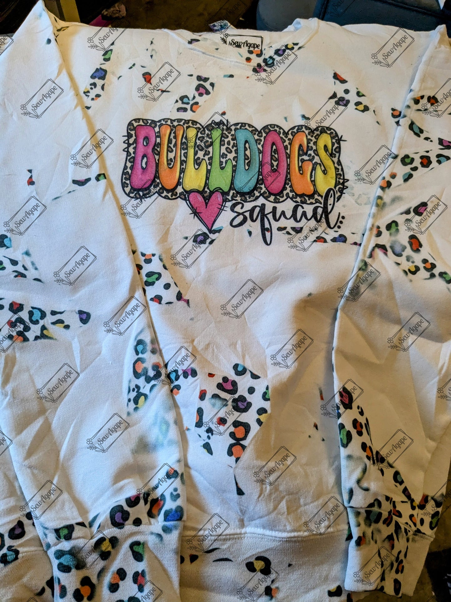 Bulldog SQUAD COLORFUL Tie Dye Print Sweater