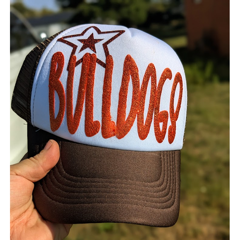 BLACK FRIDAY-Glitter Bulldog Trucker Hat
