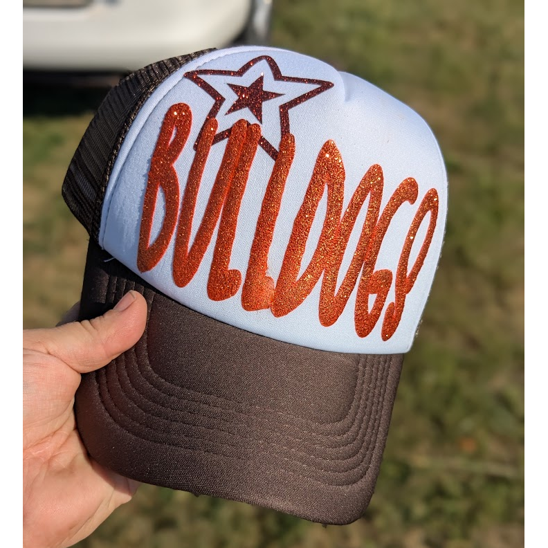 BLACK FRIDAY-Glitter Bulldog Trucker Hat
