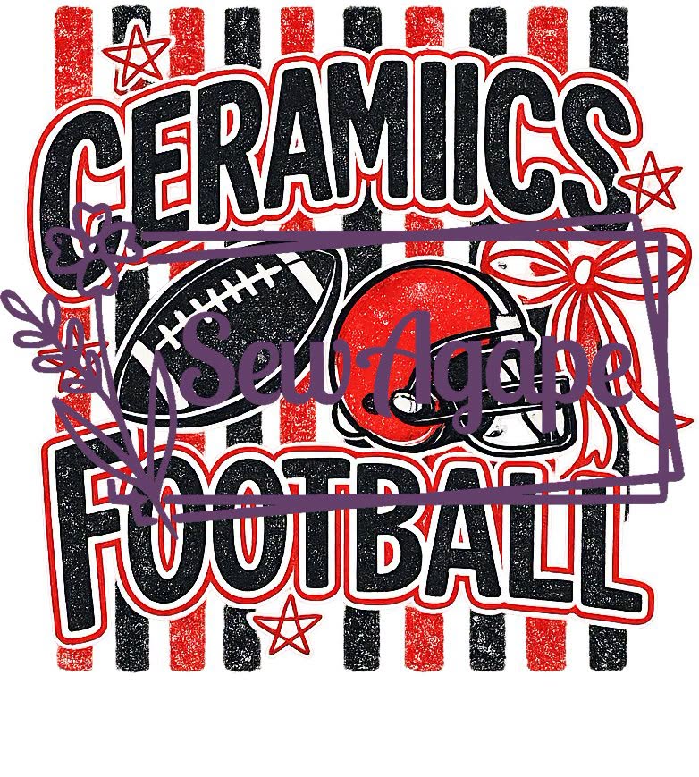 Ceramics Football Stripes
