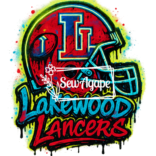 Lakewood lancers football helmet Design
